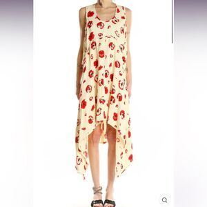 Proenza Schouler Silk Blend Floral Asymmetrical Hem Dress 8
